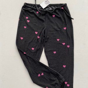 Chaser CW7472 Jogger Pink Tiny Hearts Sweatpants